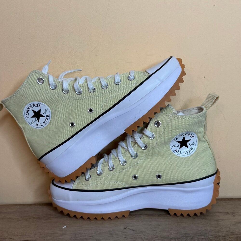 Converse Women's Run Star Hike High Platform sneakers size 9.5 shoes lemon drop
